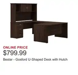 Costco Bestar - Gosford U-Shaped Desk with Hutch offer