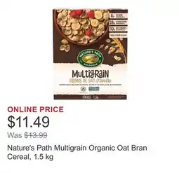 Costco Nature's Path Multigrain Organic Oat Bran Cereal offer