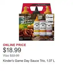 Costco Kinder's Game Day Sauce Trio offer