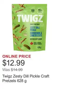 Costco Twigz Zesty Dill Pickle Craft Pretzels offer
