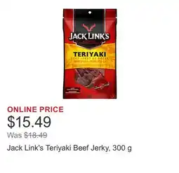 Costco Jack Link's Teriyaki Beef Jerky offer
