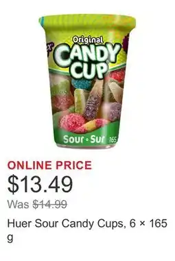 Costco Huer Sour Candy Cups, 6 × offer