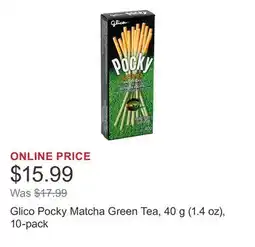 Costco Glico Pocky Matcha Green Tea, 40 g (1.4 oz), 10-pack offer