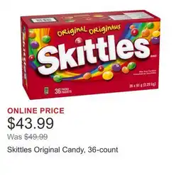 Costco Skittles Original Candy, 36-count offer