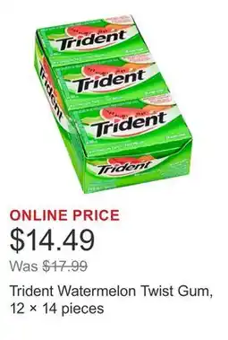 Costco Trident Watermelon Twist Gum, 12 × 14 pieces offer