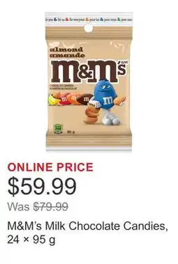 Costco M&M's Milk Chocolate Candies, 24 × offer