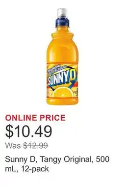 Costco Sunny D, Tangy Original, 500 mL, 12-pack offer