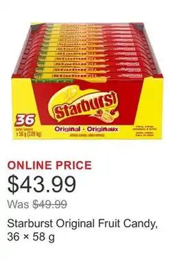 Costco Starburst Original Fruit Candy, 36 × offer