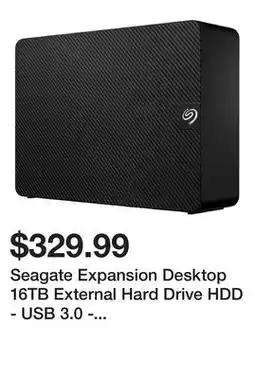 Newegg Seagate Expansion Desktop 16TB External Hard Drive HDD - USB 3.0 - STKP16000400 offer