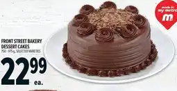 Metro Front street bakery dessert cakes offer