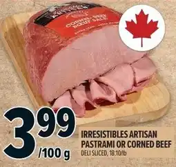 Metro Irresistibles artisan pastrami or corned beef offer