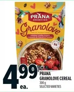 Metro Prana granolove cereal offer
