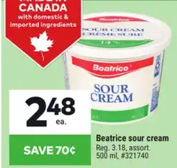 Giant Tiger Beatrice sour cream offer