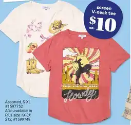 Giant Tiger screen V-neck tee offer