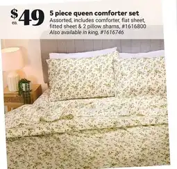 Giant Tiger 5 piece queen comforter set offer