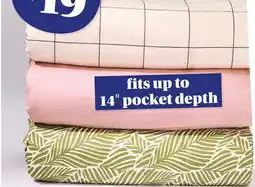 Giant Tiger 4 piece double microfibre sheet set offer