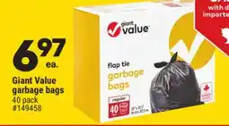 Giant Tiger Giant Value garbage bags offer