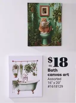 Giant Tiger Bath canvas art offer