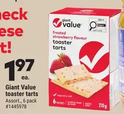 Giant Tiger Giant Value toaster tarts offer