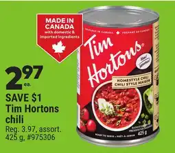Giant Tiger Tim Hortons chili offer
