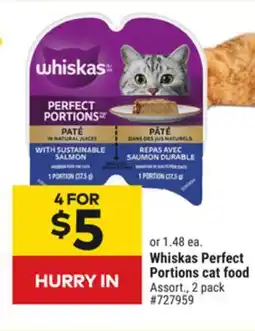 Giant Tiger Whiskas Perfect Portions cat food offer