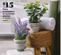 Giant Tiger Faux eucalyptus or lavender planter offer