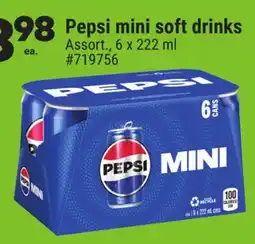 Giant Tiger Pepsi mini soft drinks offer