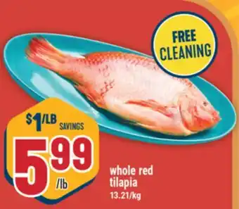 Marché Adonis Whole red tilapia offer