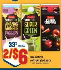 Marché Adonis Irrésistible refrigerated juice offer
