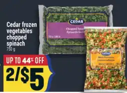 Marché Adonis Cedar frozen vegetables chopped spinach offer