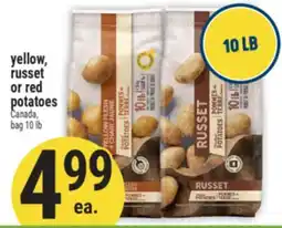 Marché Adonis Yellow, russet or red potatoes offer