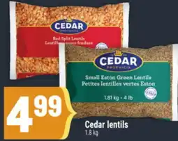 Marché Adonis Cedar lentils offer