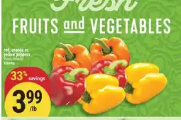 Marché Adonis red, orange or yellow peppers offer