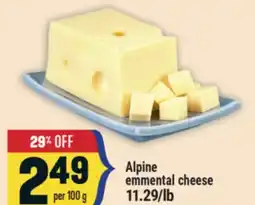 Marché Adonis Alpine emmental cheese offer