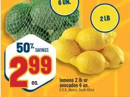 Marché Adonis Lemons 2lb or avocados 6un offer