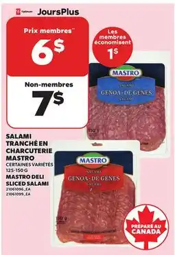 Provigo MASTRO DELI SLICED SALAMI offer