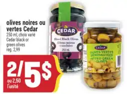 Marché Adonis OLIVES NOIRES OU VERTES CEDAR | CEDAR BLACK OR GREEN OLIVES offer