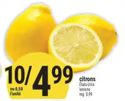 Marché Adonis CITRONS | LEMONS offer