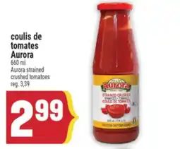 Marché Adonis COULIS DE TOMATES AURORA | AURORA STRAINED CRUSHED TOMATOES offer