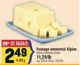 Marché Adonis FROMAGE EMMENTAL ALPINE | ALPINE EMMENTAL CHEESE offer