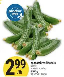 Marché Adonis CONCOMBRES LIBANAIS | LEBANESE CUCUMBERS offer