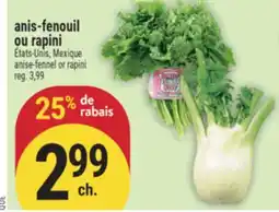 Marché Adonis ANIS-FENOUIL OU RAPINI | ANISE‑FENNEL OR RAPINI offer