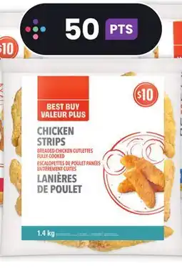 IGA VALEUR PLUS FROZEN BREADED CHICKEN BURGERS, STRIPS OR NUGGETS offer