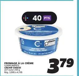 IGA COMPLIMENTS CREAM CHEESE offer
