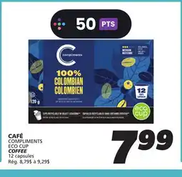 IGA COMPLIMENTS ECO CUP COFFEE offer
