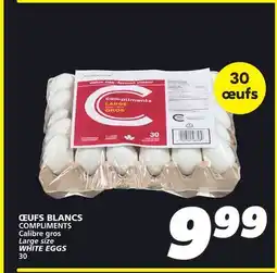 IGA COMPLIMENTS WHITE EGGS offer