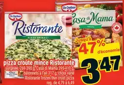 Super C PIZZA CROÛTE MINCE RISTORANTE | RISTORANTE FROZEN THIN CRUST PIZZA offer