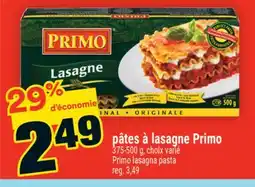 Super C pâtes à lasagne Primo | Primo lasagna pasta offer