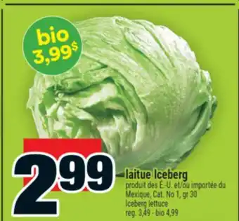 Super C LAITUE ICEBERG | ICEBERG LETTUCE offer
