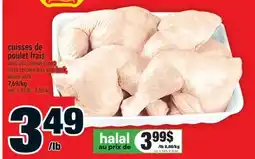 Super C CUISSES DE POULET FRAIS | FRESH CHICKEN LEGS WITH BACK, ECONO PACK offer